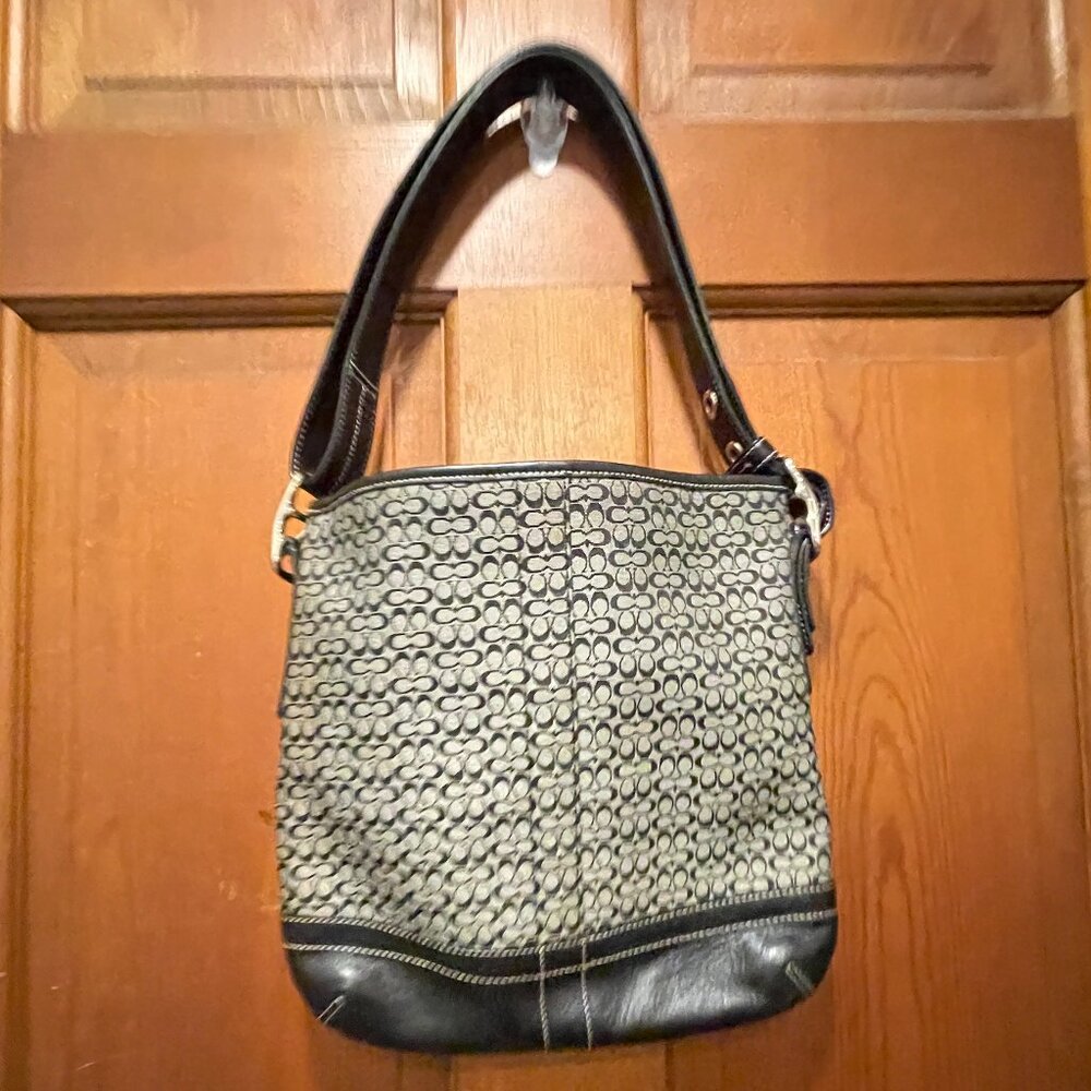 Coach Black and Cream Crossbody Bag